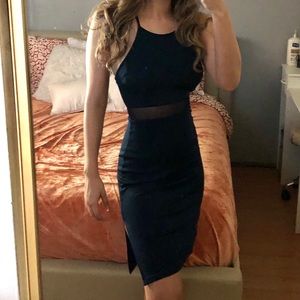 Navy Blue Midi Dress